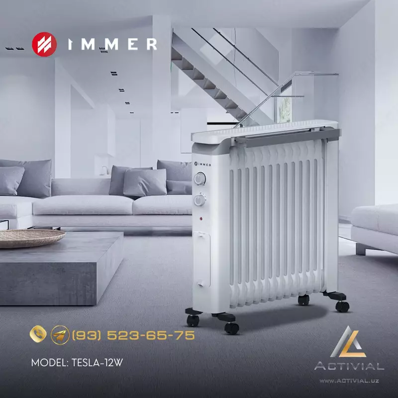 Новинка 2023 - масляные обогреватели Immer Tesla для сверхскоростного обогрева помещений!