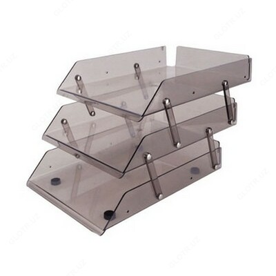 Лоток горизонтальный 3шт. 9203 (прозр) Deli