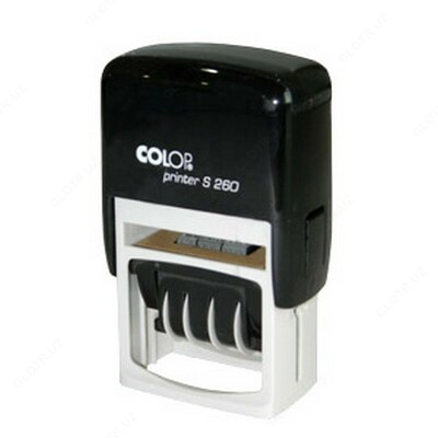 Датер+штамп Printer S260 D04 анг. (чр/сн-кр) Colop