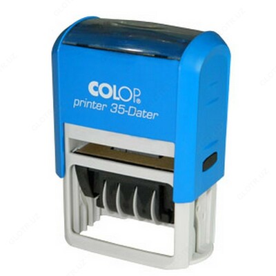 Датер+штамп Printer 35 Dater D04 анг. (сн/сн-кр) Colop