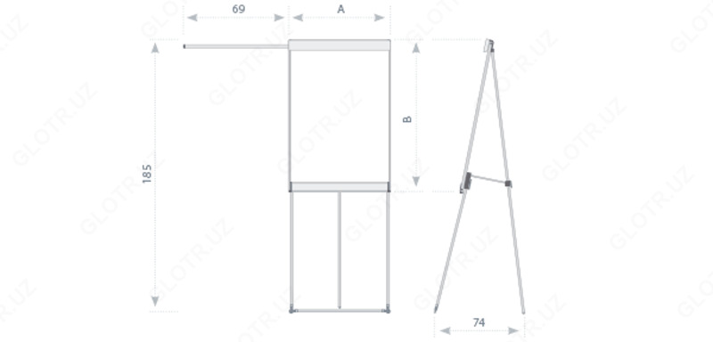 TFS04 Tripod-dagi Flipchart StarBoard - по запросу