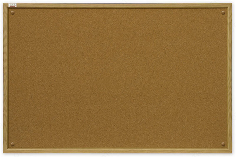 Доска для объявлений пробковая в деревянной рамке