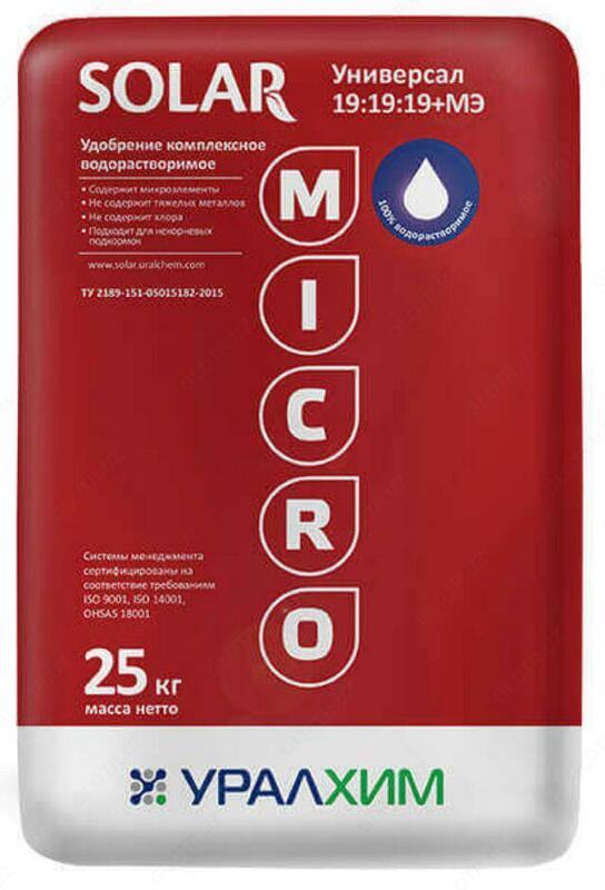 Suvda eruvchan NPK o'g'it UNIVERSAL 19:19:19+ME Solar Uralchem