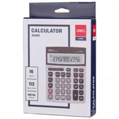 Калькулятор 16 разр. CHECK 39265 Deli