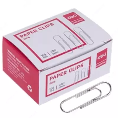 Qog'oz qisqichlari 33мм 100шт Deli  39712