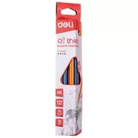 Карандаш HB 50000 Deli с ластиком (пласт)