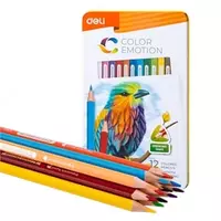 Карандаш цветной 12цв 00205 Deli метал. упак. (Маска new)