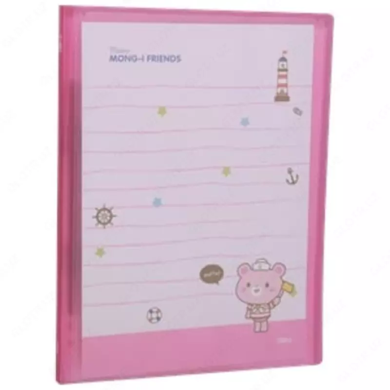 10 ta almashtiriladigan fayllari bo'lgan Aurora papkas (qizil) 02842 Deli