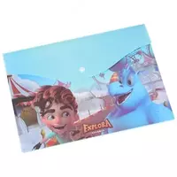 Папка-конверт с кнопкой (школьный) 605202 Deli