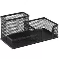 Стакан для ручек квадратный металл. 9175 Deli