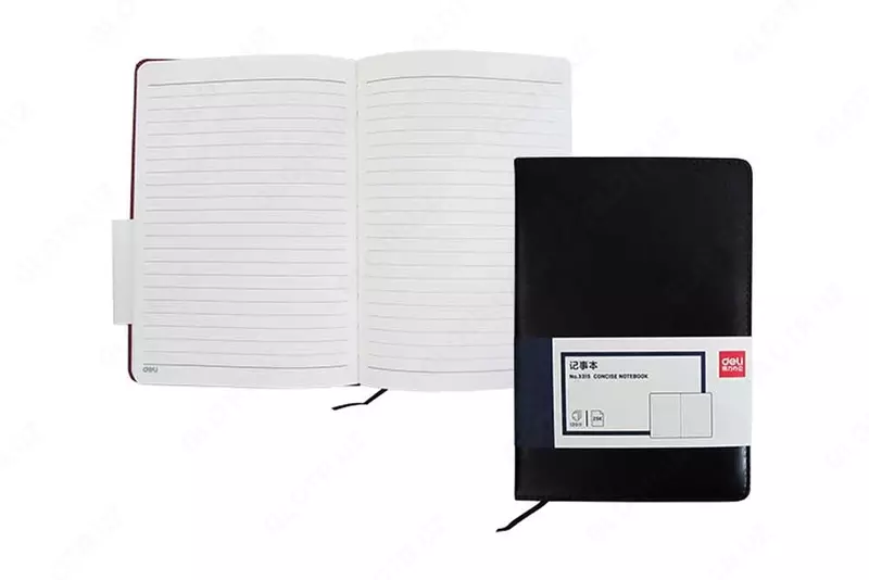 Ежедневник А5 120л (чёрный) 3315 Deli - по запросу