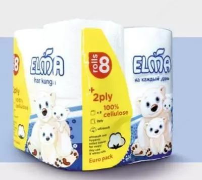 Elma tualet qog'ozi 8 ta rulon