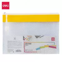 Папка на молнии ZIP Deli Rio EF45202 A5 ПВХ цвет молнии ассорти сетка