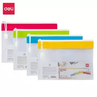 Папка на молнии ZIP Deli Rio EF45202 A5 ПВХ цвет молнии ассорти сетка - по запросу