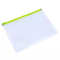 Папка на молнии ZIP Deli E38976 A5 полипропилен 0.18мм кармашек для визитных карточек