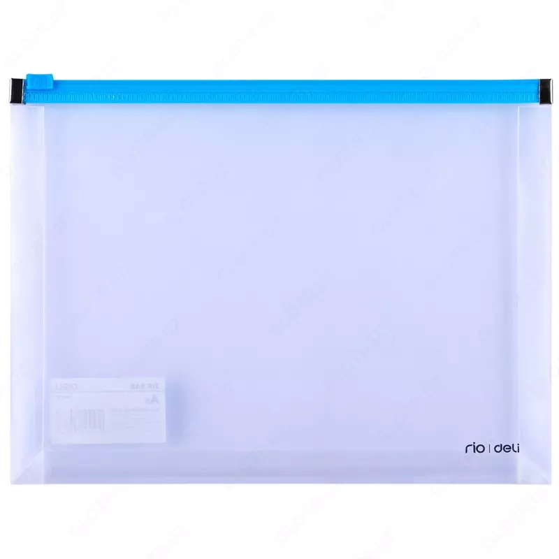 Папка на молнии ZIP Deli E38976 A5 полипропилен 0.18мм кармашек для визитных карточек