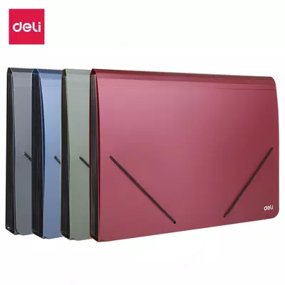 Цена по запросу Папка на резинке Deli Start E5551 12 отделений A4 полипропилен 0.75мм