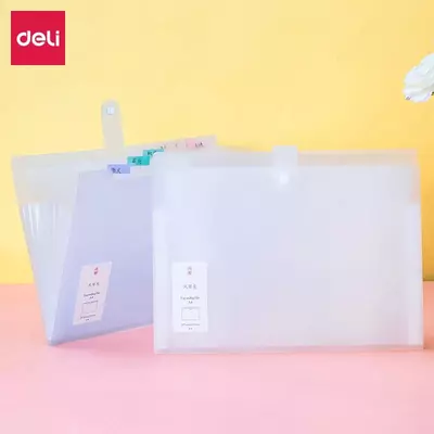 Narx so&#039;rov asosida Akkordeon papkasi Deli 5735 A4 8 bo'lim. turli xil