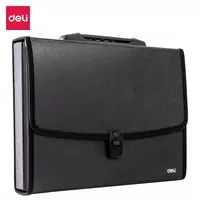 Портфель Deli E5577 A4 полипропилен черный