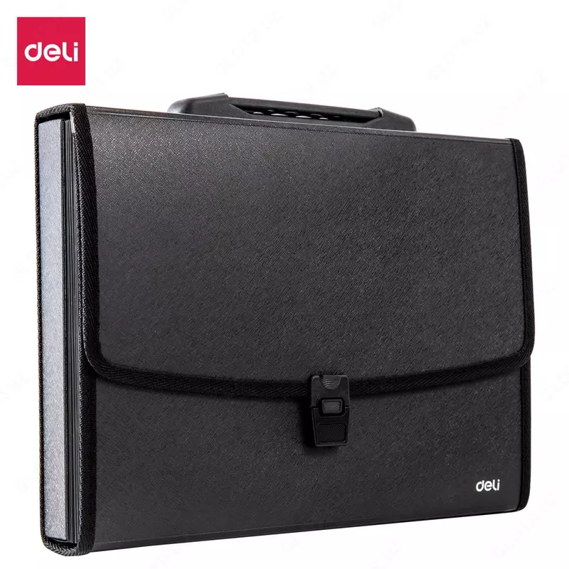 Портфель Deli E5577 A4 полипропилен черный