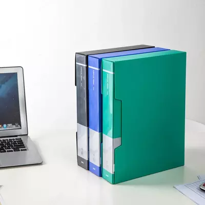 80 ta shaffof varaqli papka Deli Start Plus E5006 A4 polipropilen