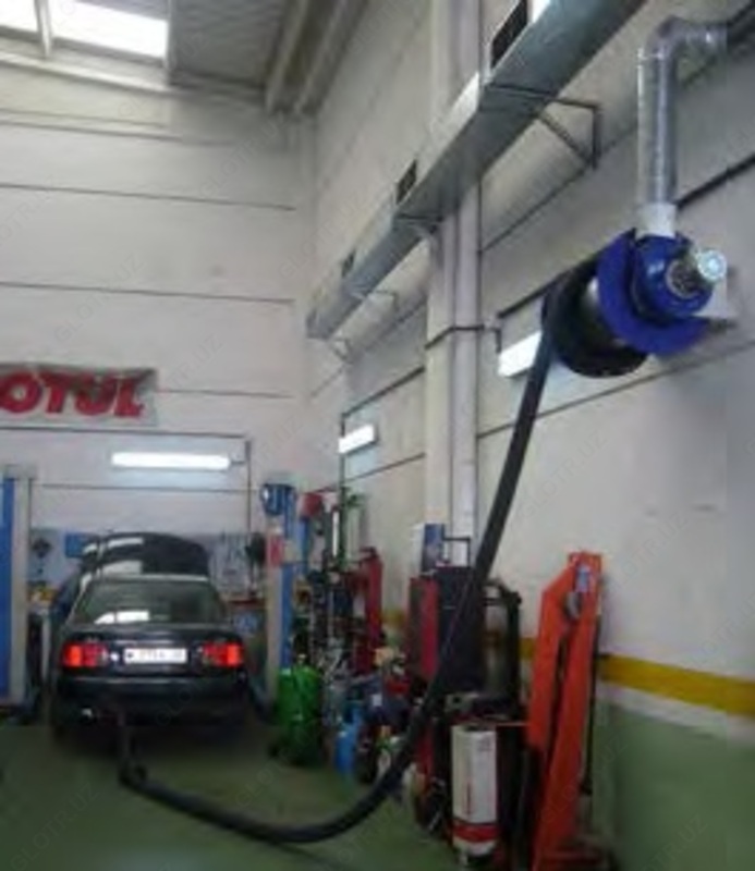Удаление выхлопных газов в автосервисах - системы дымоудаления FILCAR (Италия)
