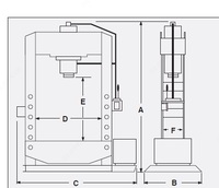  Пресс напольный электрогидравлический  мощность 50 тонн OMCN (Италия) - 