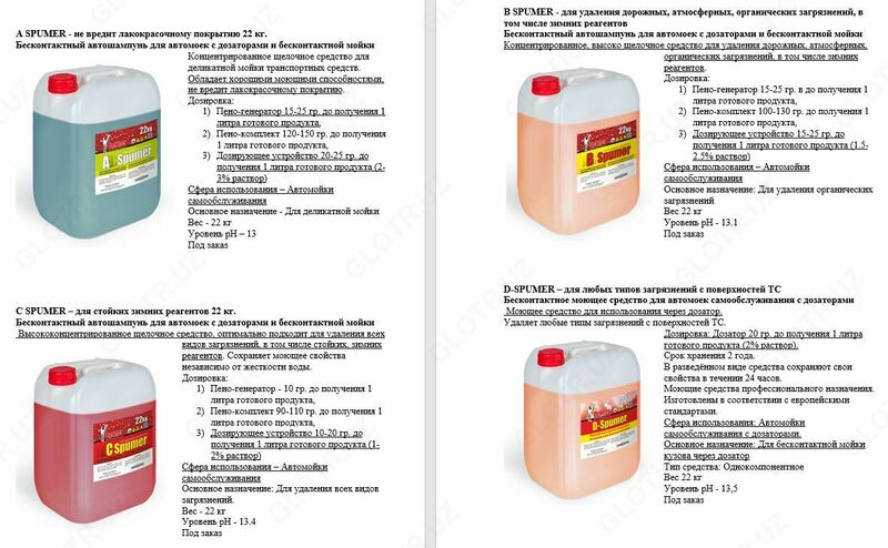  Бесконтактный автошампунь для автомоек самообслуживания с дозаторами D-SPUMER - 
