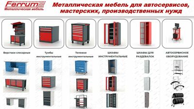 Верстак слесарный двухтумбовый Ferrum 01.200L