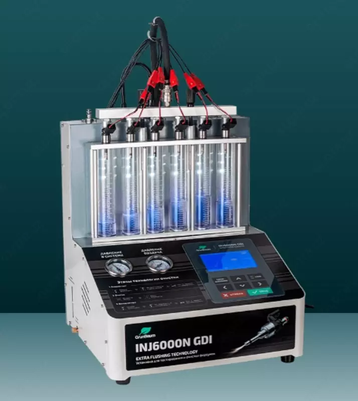 Стенд для промывки бензиновых форсунок GRUNBAUM INJ6000N GDI