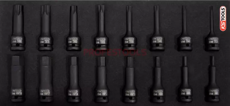 Professional zarba rozetkalari to'plami 1/2 , KS-Tools