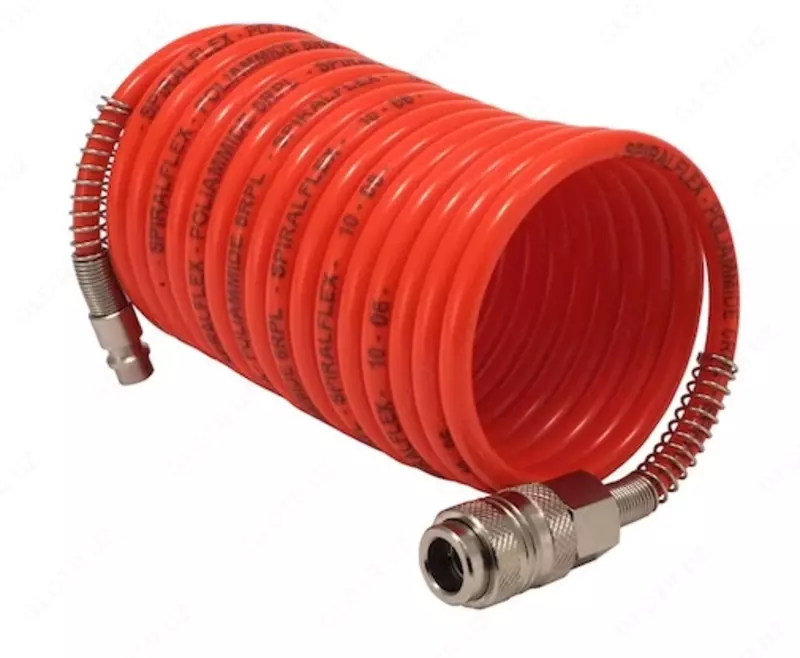 Siqilgan havo uchun spiral shlang 6x8 o'lchamdagi 4 m.