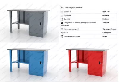 Верстак слесарный одно тумбовый Ferrum 01.100L