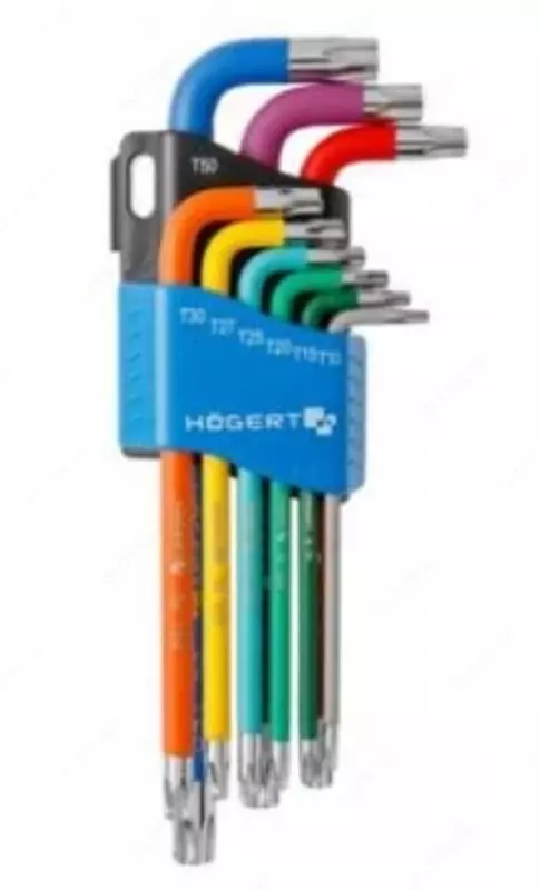 Набор Г-образных удлиненных ключей TORX, Т10-Т50, 9 шт.