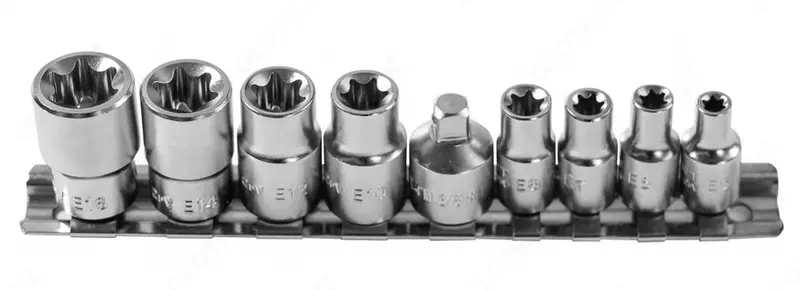 Набор торцевых головок Torx 1/4  3/8  9 шт. HOEGERT HT1A884