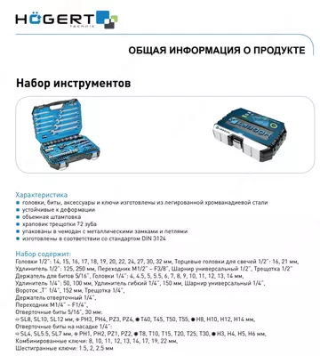  Набор инструментов  85 шт.  1/4 HT1R425 - 