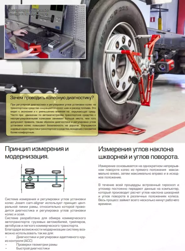 Стенд электронный сход развал для грузовых автомобилей, автобусов, измерение рам Cam-aligner Арт: 74322 Модель: CA 2014 K