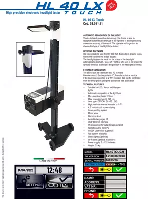 HL 40 XL Touch. Прибор для проверки света фар автомобилей SPIN - 23 150 000 сум / шт.