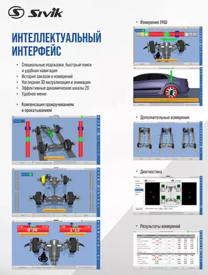 КС506-42. Зенит-3D М2КС. Стенд регулировки углов установки колес SIVIK ООО "Tyre Universal Service" оборудование для автосервиса