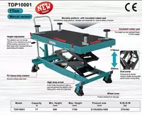 TDP10001. Подъёмный стол для установки АКБ электрических автомобилей  грузоподъемность 1 тонн