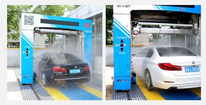 Бесконтактная портальная мойка для легковых авто DG Smart LeisuWash. Роботизированная авто мойка 3D