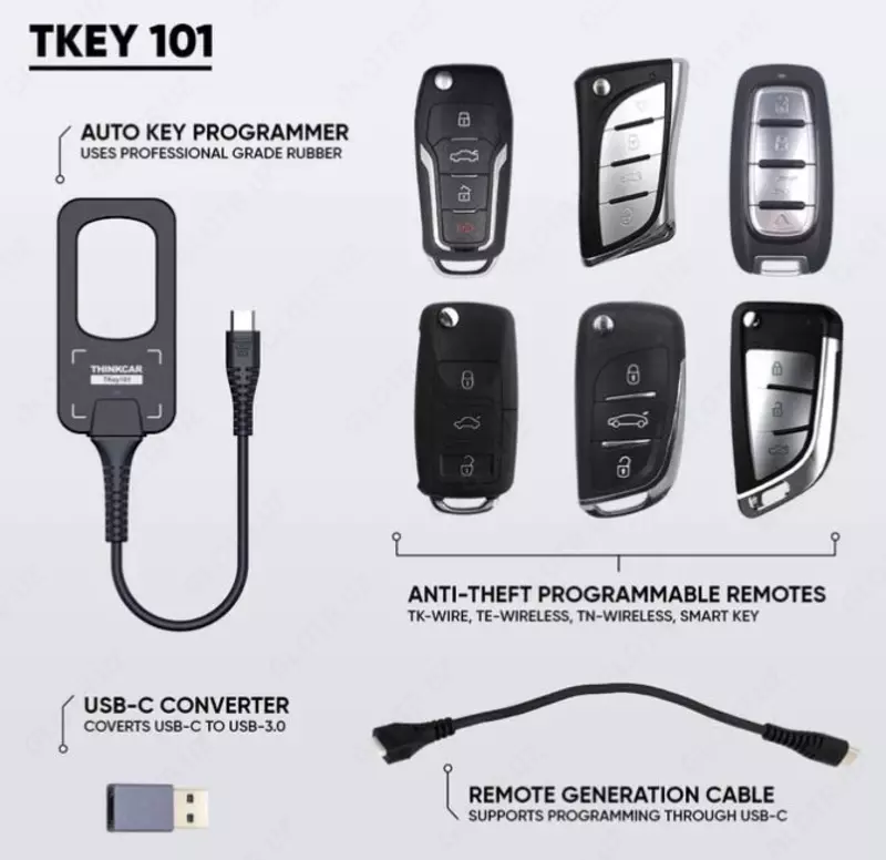 Универсальный смарт-ключ T-Key 101 с 6 дистанционными ключами
