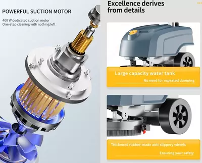 M30 Аккумуляторная поломоечная машина с ручным приводом ООО "Tyre Universal Service" оборудование для автосервиса