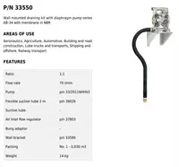  33550 Насос для перекачки масла  отработавшего масла и сходных материалов RAASM настенный комплект - 