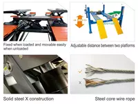 Подъемник 4х стоечный под стенд сход развал TUS 445DE грузоподъёмность 4