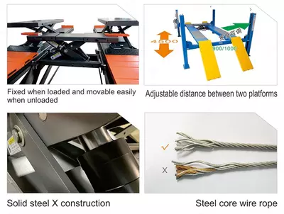   Подъемник 4х стоечный под стенд сход развал TUS 445DE грузоподъёмность 4 5 т.