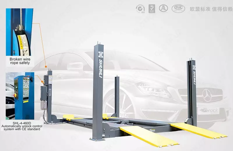 Четырех стоечный подъемник TUS 450DE под стенд сход развал