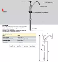  Насос для химикатов  тормозной жидкости и растворителей для бочек 205 л SAMOA 300601 - 