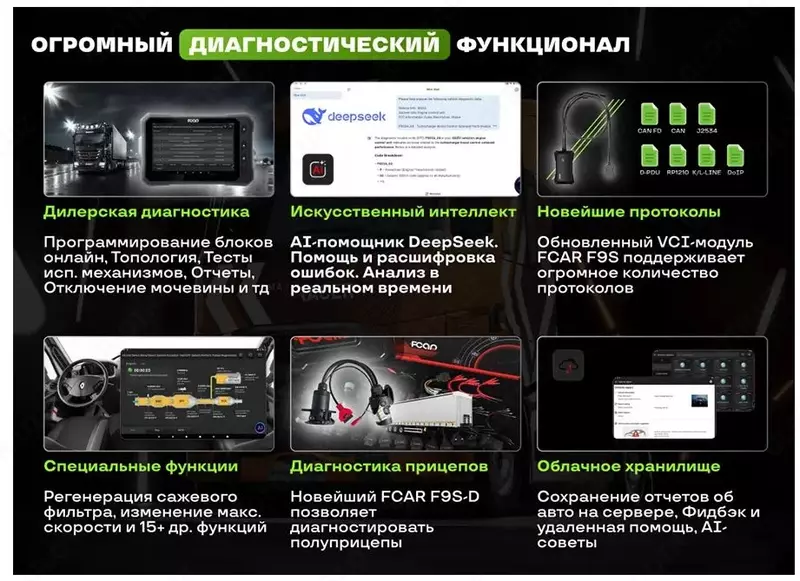 FCAR F9S-D ДИАГНОСТИКА ГРУЗОВЫХ АВТОМОБИЛЕЙ