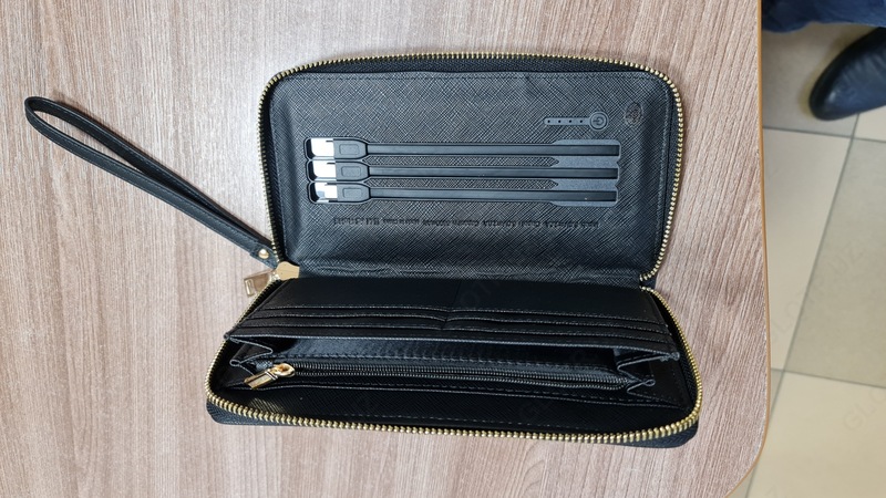 Барсетка / Клач / Кошелёк / Портмоне с LED логотипом и повербанком - от {0} сум